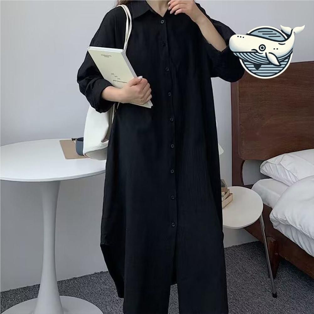 편안한 오버핏 롱셔츠 원피스 빅사이즈 여름