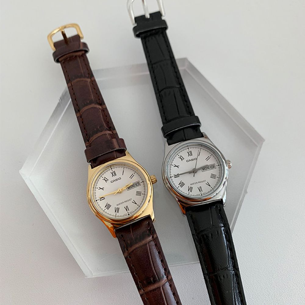 (CASIO) Wani leather watch