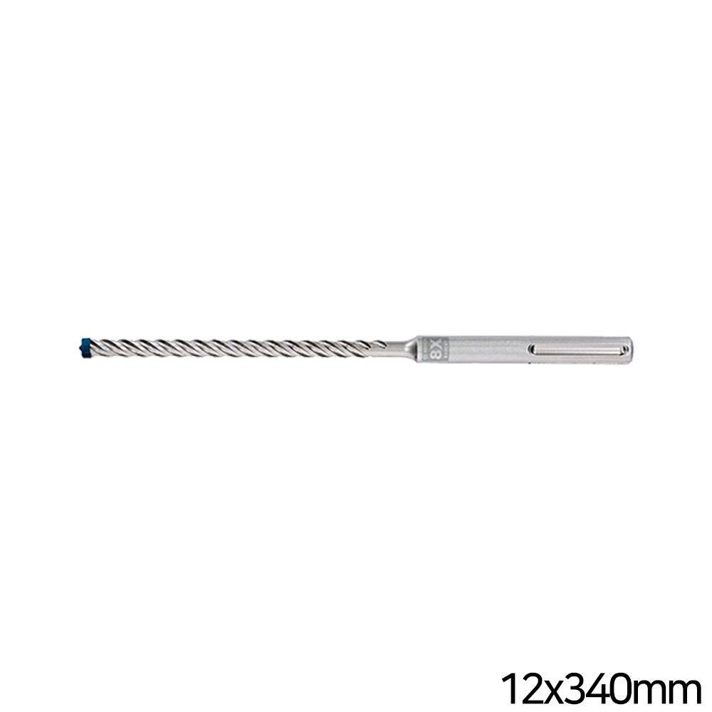 12x340mm 4 날 철근 타공 햄머드릴 비트 8x sds max
