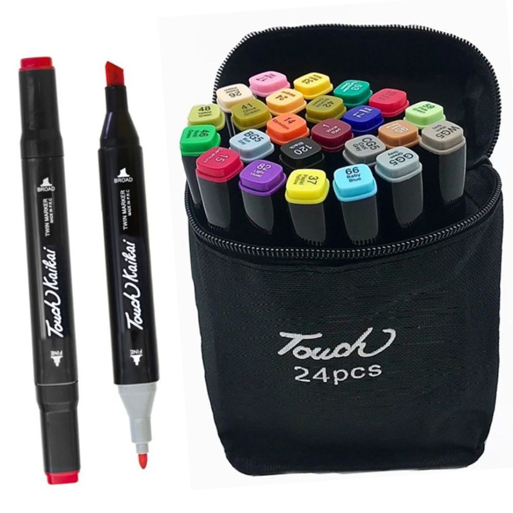 그림사인펜 디자인 드로잉 풍부한색채 듀얼헤드 트윈마커펜 즐거운