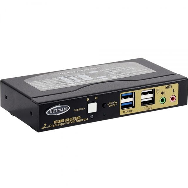 NM-DK8302S 8K 지원 Displayport KVM 2대1 스위치 USB