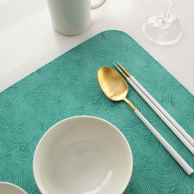아르떼펠레 차콜레더 PU 양면 테이블매트 BK MN