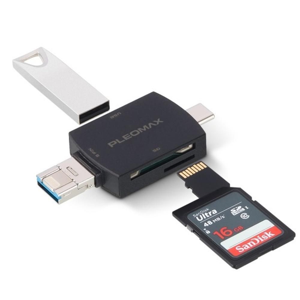 POC-801 멀티 OTG 카드리더기 6 in 1 USB Type C