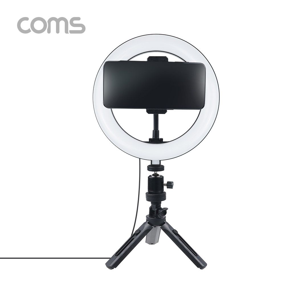Coms LED 링 라이트 삼각대 포함 카메라 사진