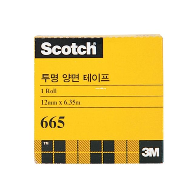 3M)투명양면테이프 리필(665 136리필 12x6.35m)-갑(12