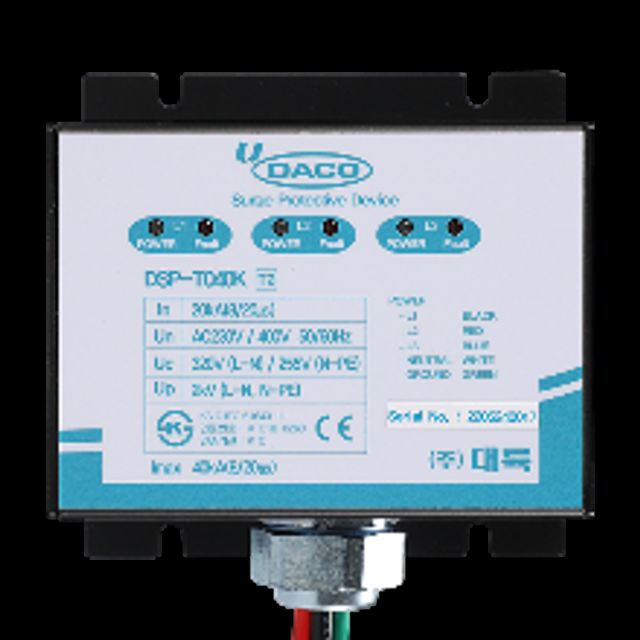낙뢰보호기 SPD 서지보호기 DSP-T040K lmax 40kA 3