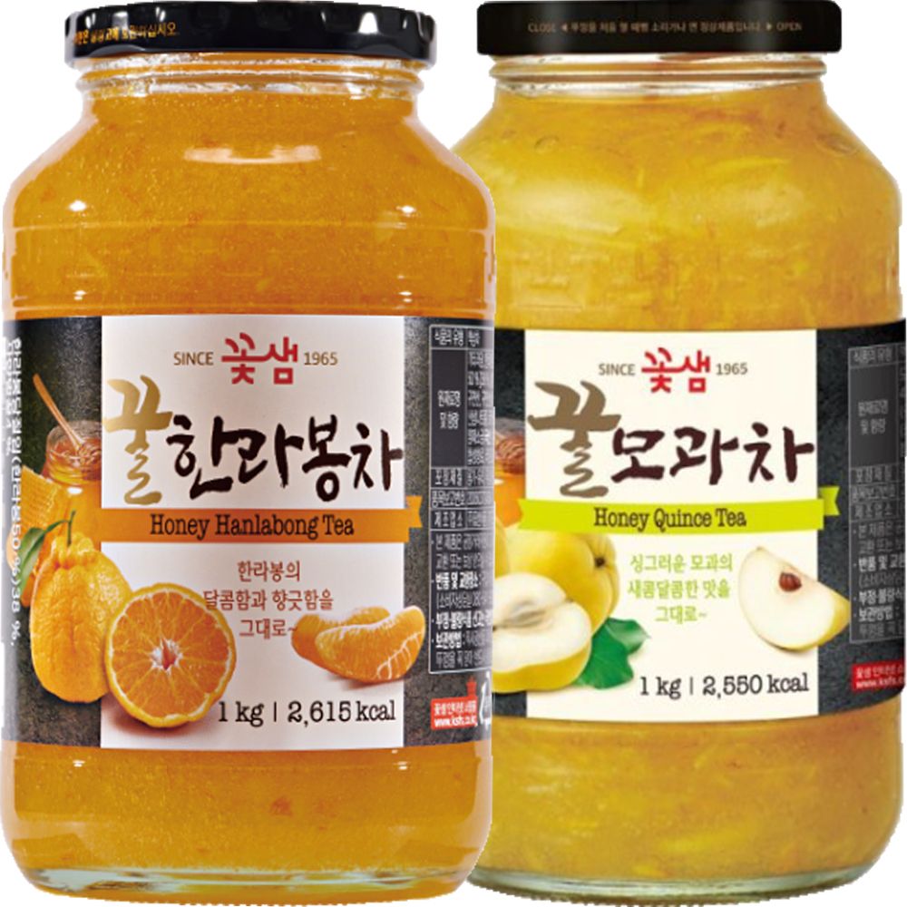 꽃샘 꿀한라봉차S 1kg + 꿀모과차 1kg