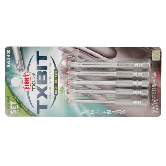 에이트 별비트세트(홀형) EA-3400(T10-T30)5P 1SET