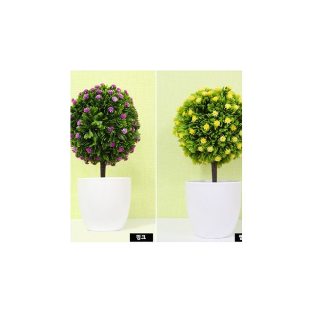 튤립 조화꽃 울타리 조화화분 인테리어소품
