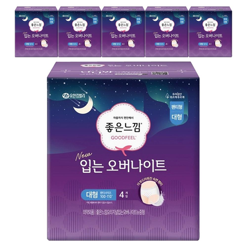 좋은느낌 입는 오버나이트 대형 4개 x 6팩