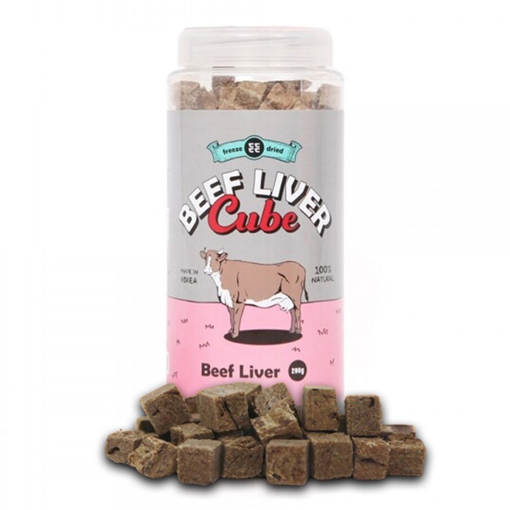 강아지 동결건조 큐브 소간 280g 1P 훈련 트릿 영양