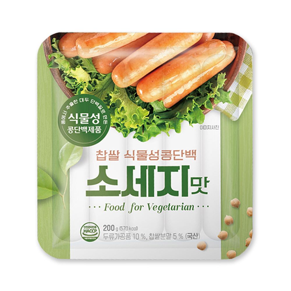 찹쌀 식물성콩단백 소세지맛(구프랑소세지) 200g