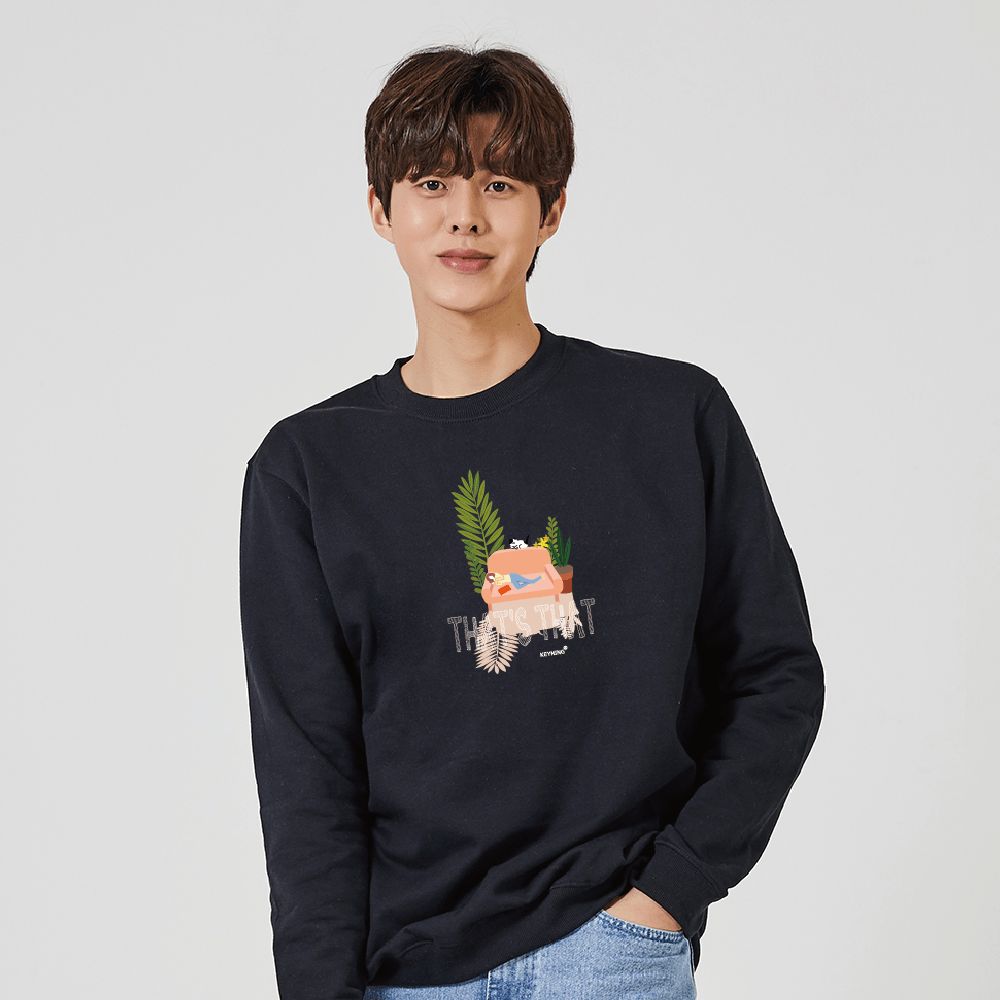 키밍 방콕 홈캉스 재택 캐주얼맨투맨 오버핏후드티