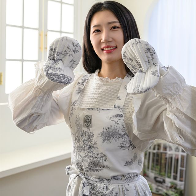 잠트리 디오레 30수 광목 앞치마 그레이