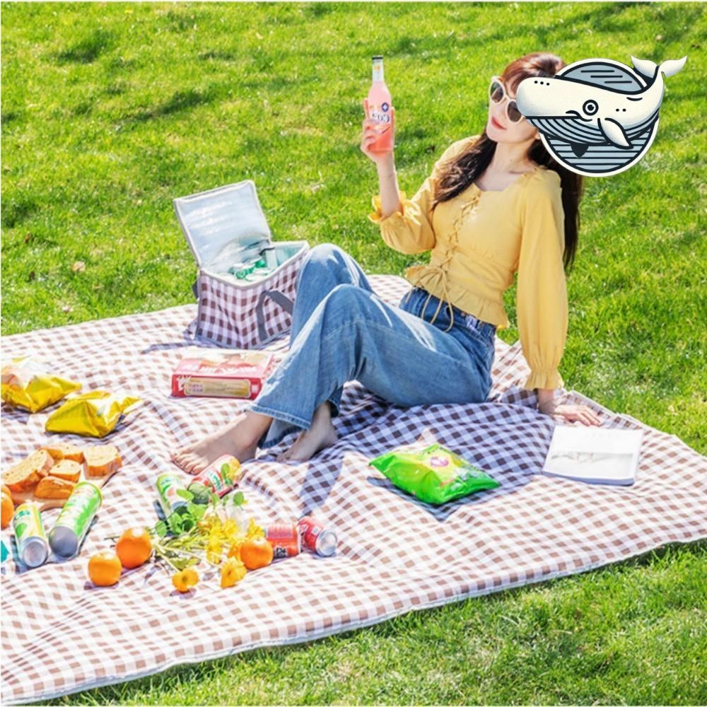 야외용 방수 매트 체크 패턴 대형 캠핑 바닥