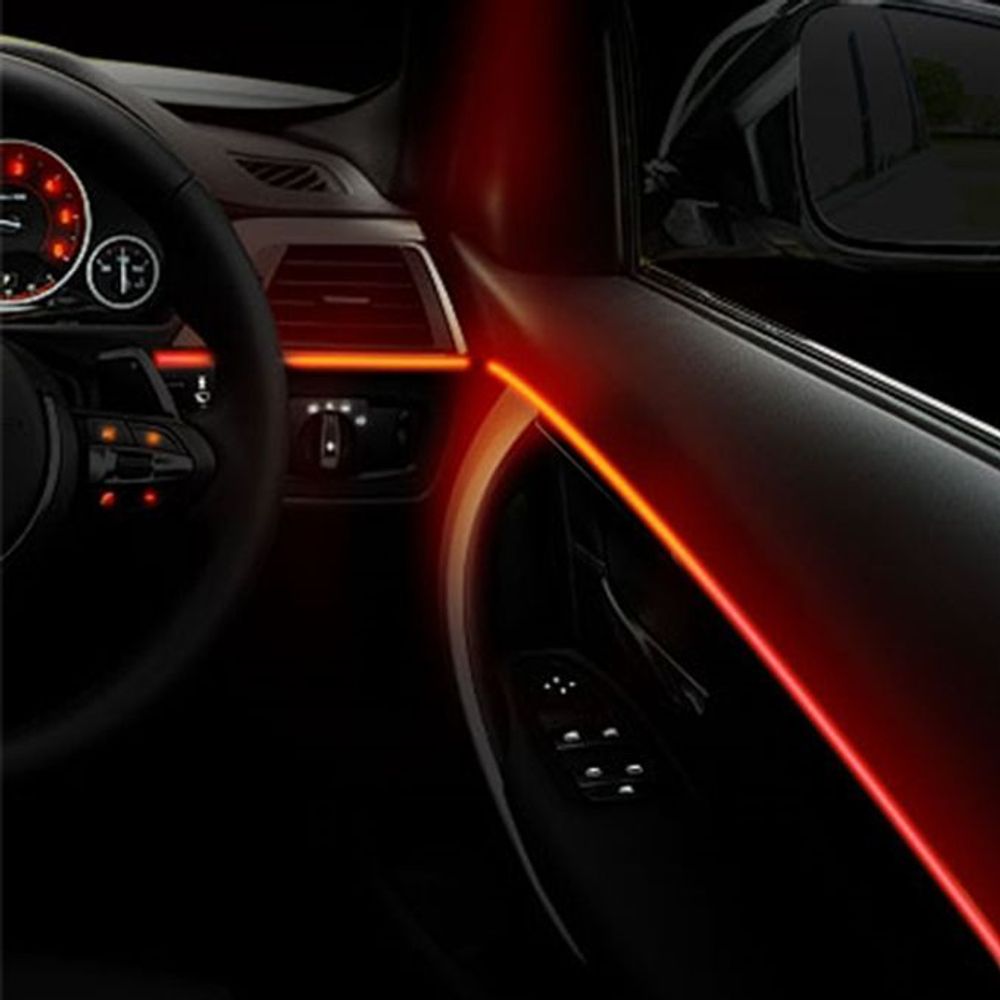 자동차 LED바 엠비언트 라이트 줄조명 무드등 블랙 4M