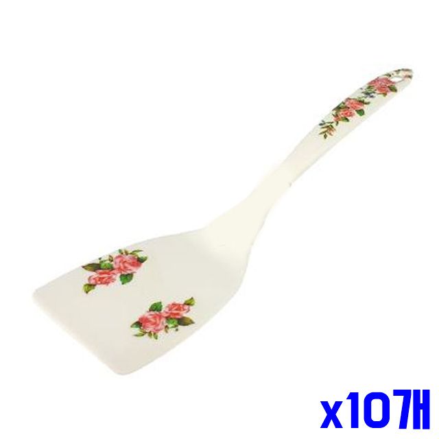멜라민 뒤집개 x10개 민자 핑크로즈 부침개만들기