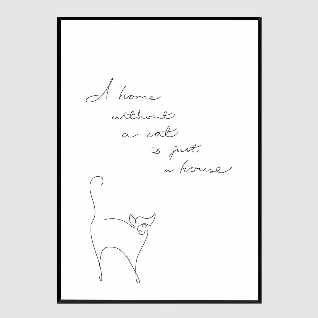 모던 슬림액자 Without a cat A3사이즈