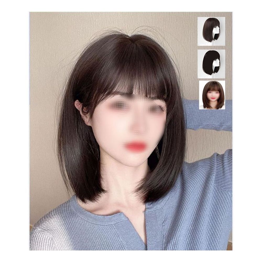 여성 통가발 중단발머리 기본 긴머리가발 데이