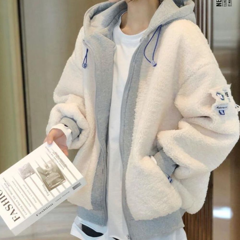 간절기 후드 루즈핏자켓 여성 뽀글이 집업 가을