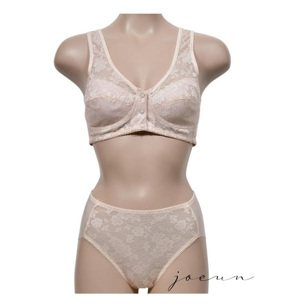브라세트 노와이어 이너웨어 속옷 B컵 패턴 세