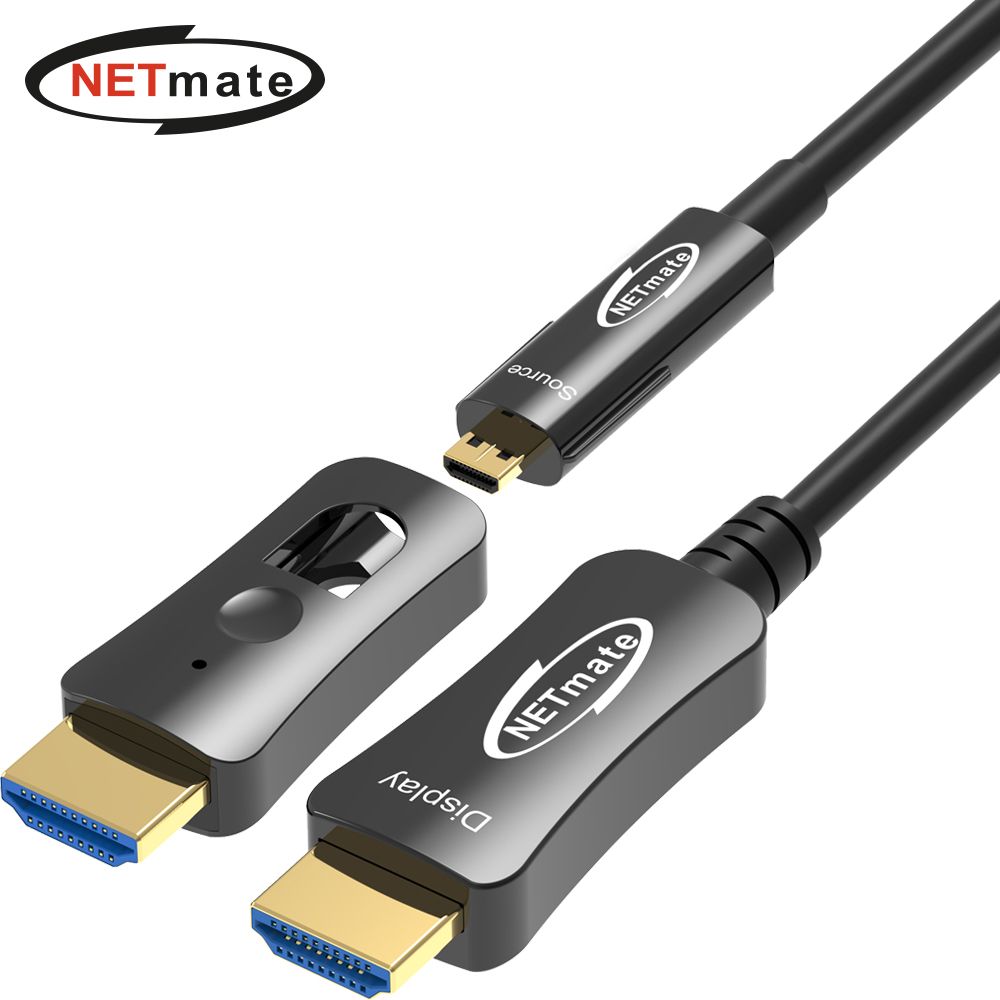 NM-HAC30D HDMI2.0 Hybrid AOC 배관용 케이블 30m블랙