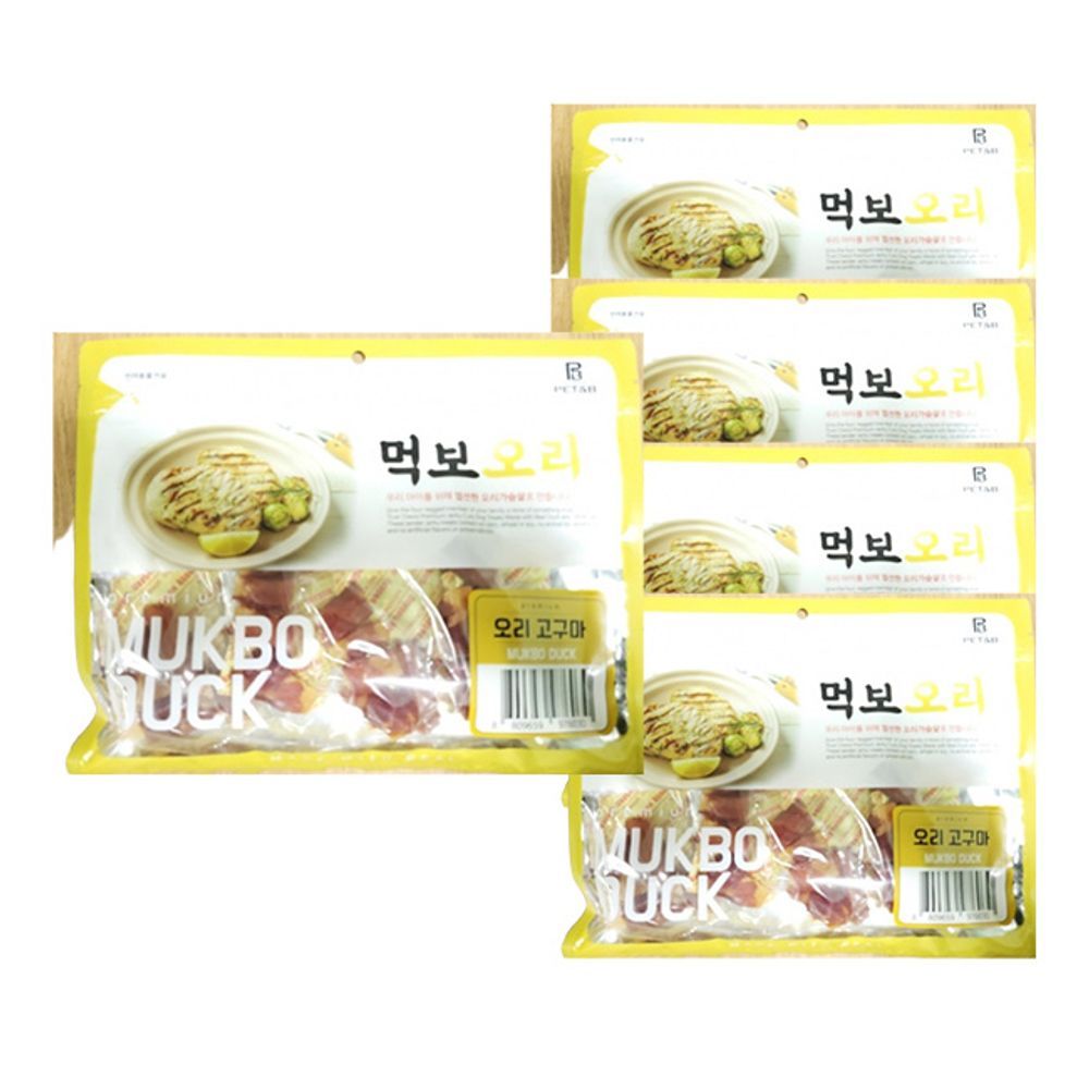 강아지 오리 스타일 고구마 300g 5P 고품질 져키 고기