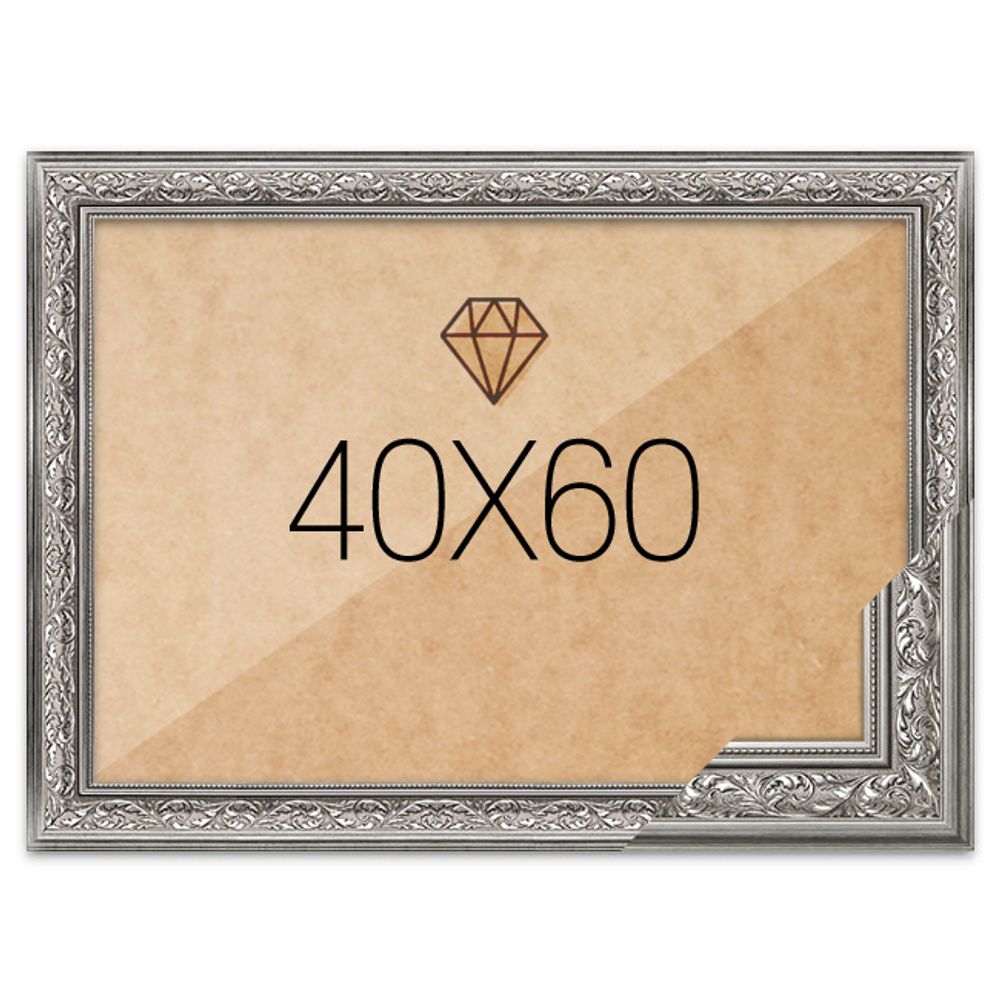 보석십자수액자 40x60 프리미엄 클래식실버