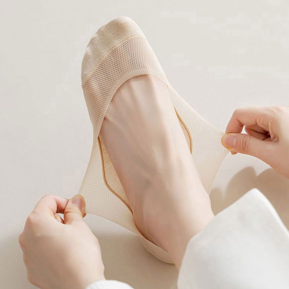 여성 아이스 쿨링 메쉬 벗겨짐방지 덧신 양말 X5개