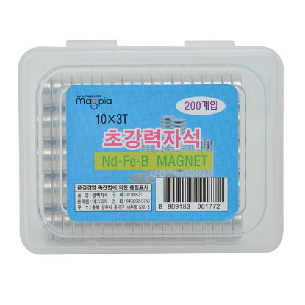 마그피아 원형강력자석 MNDJS10JS0310Fix3.0TJS1통200