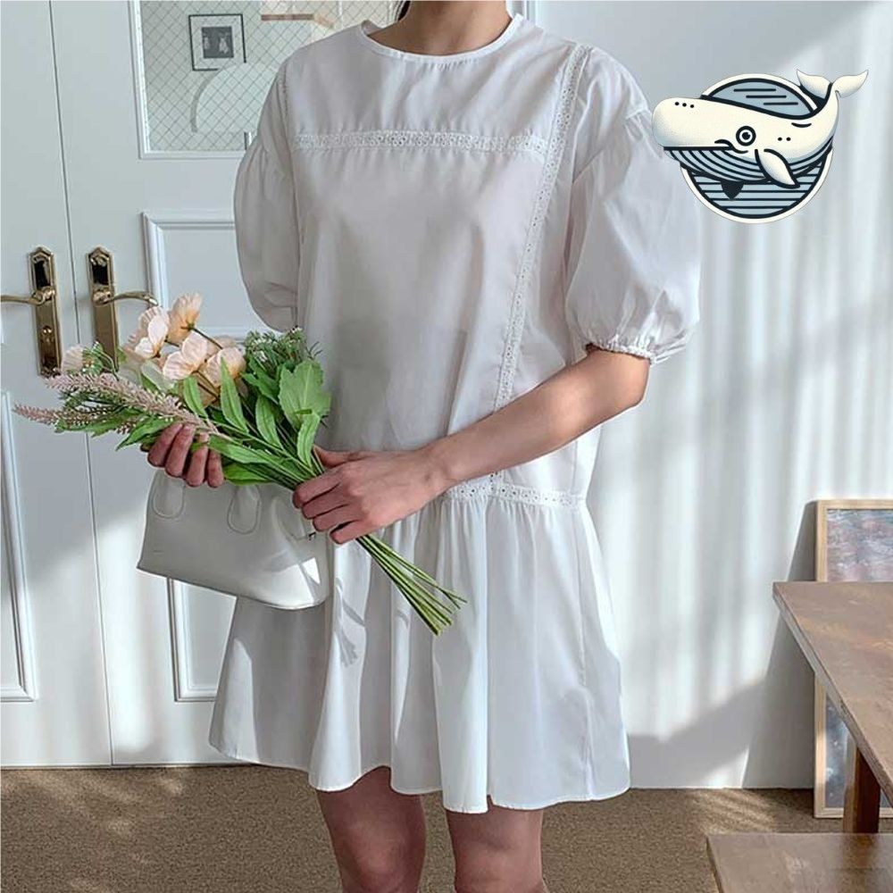 여성 미니 원피스 귀여운 볼레로 소매 레이스
