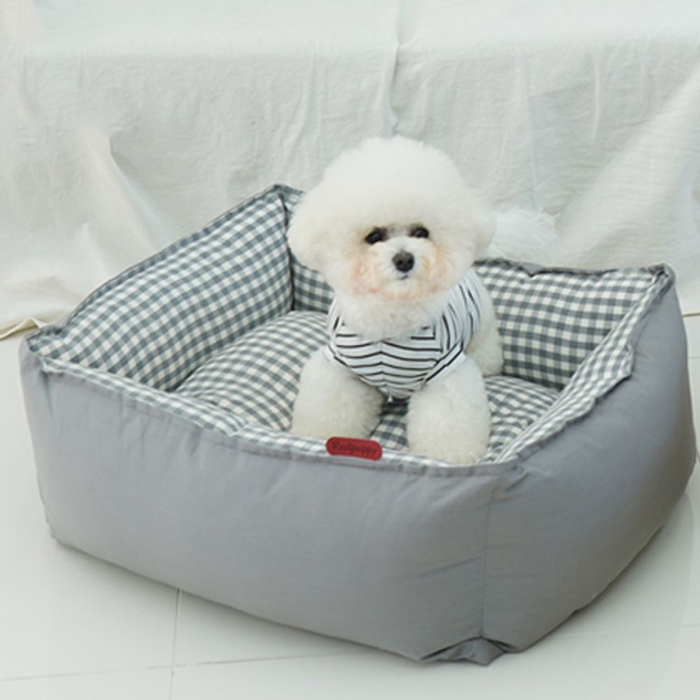 강아지 덩크 펫쿠션 그레이 1P 반려견 침대 하우스