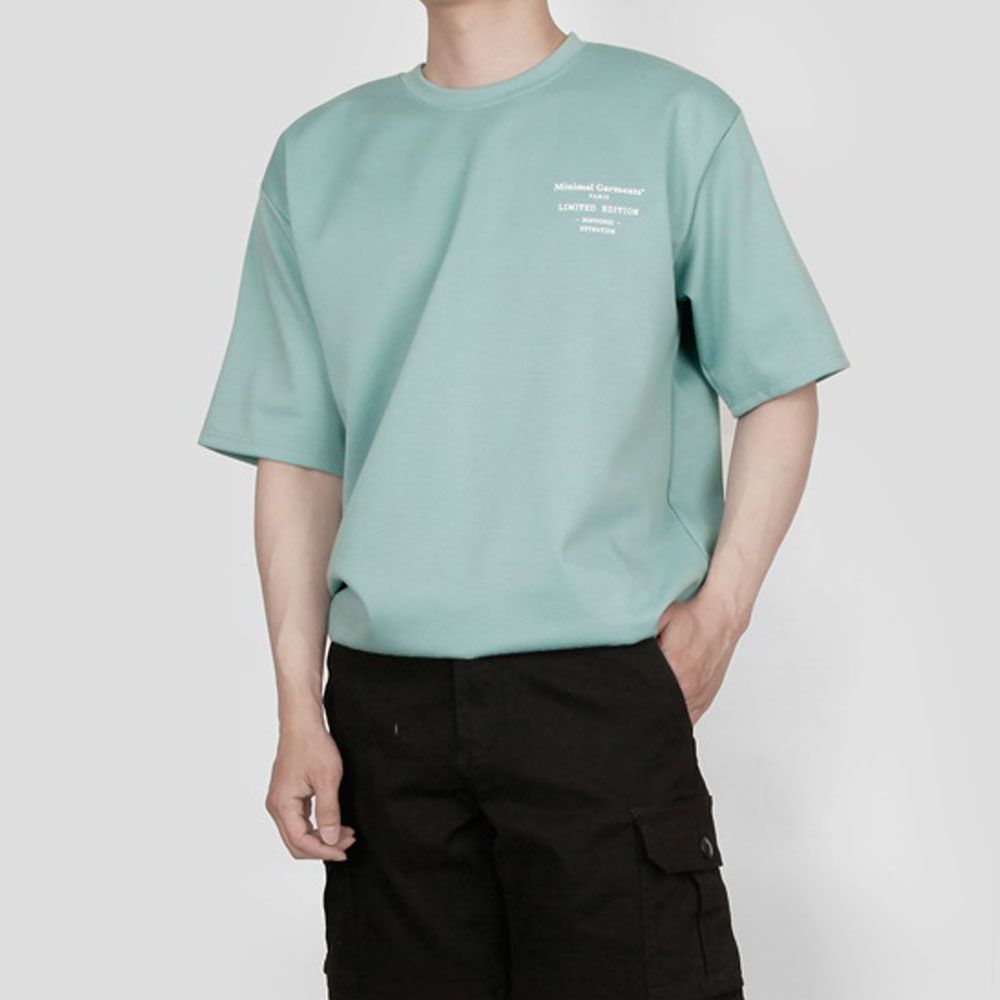 남녀공용 오버핏 여름 쿨링 반팔티 백프린팅 데일리티
