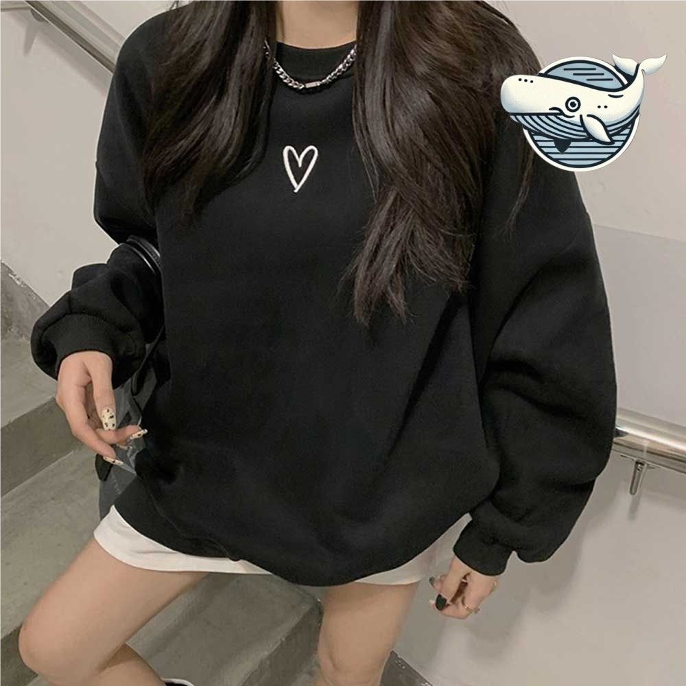스타일리시 데일리 맨투맨 심플 라운드넥 여성