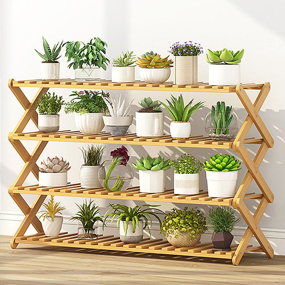 100cm ver12 대나무 화분진열대 인테리어 4단