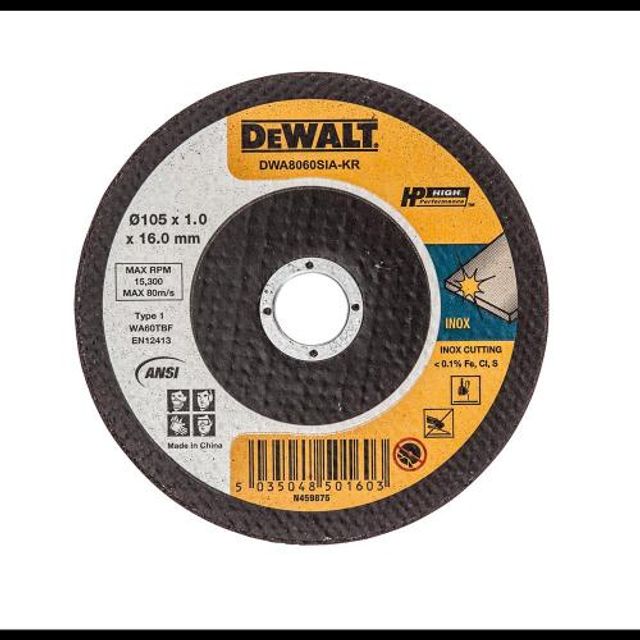 디월트AC 절단석 DWA8060SIA (105x1x16) DWA8060SIA
