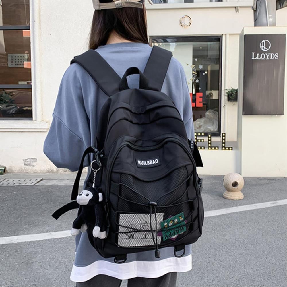 망사포켓 중고생 책가방 여행용백팩