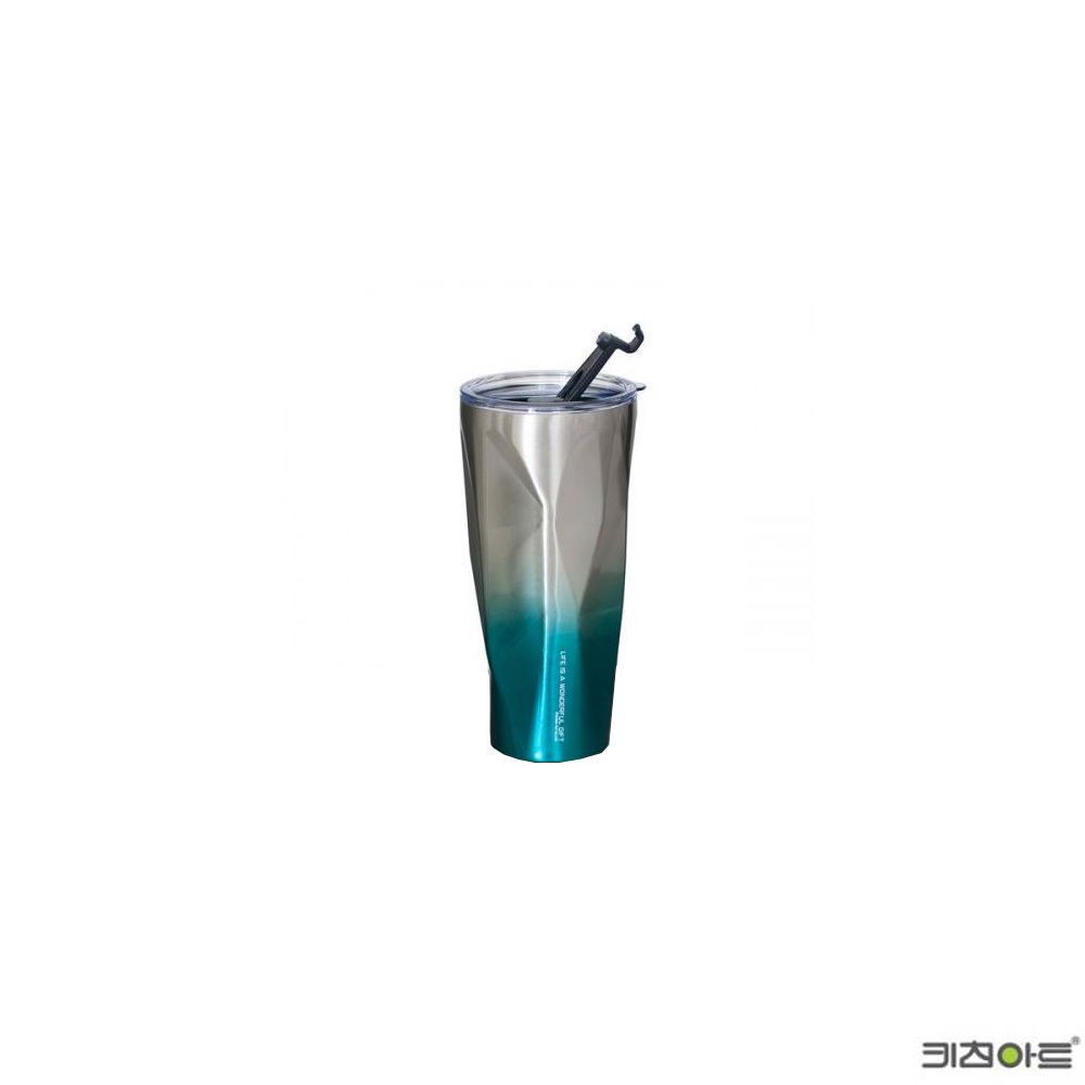 텀블러 600ml 락 스테인리스 주방용품 오션블루