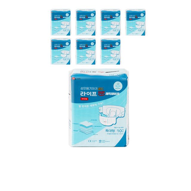 편안한 착용감 성인용 매직테이프 기저귀 특대형 80매