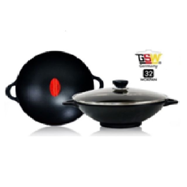 독일 주방명품 GSW고품격 5중 코팅 통주물 웍팬 32cm