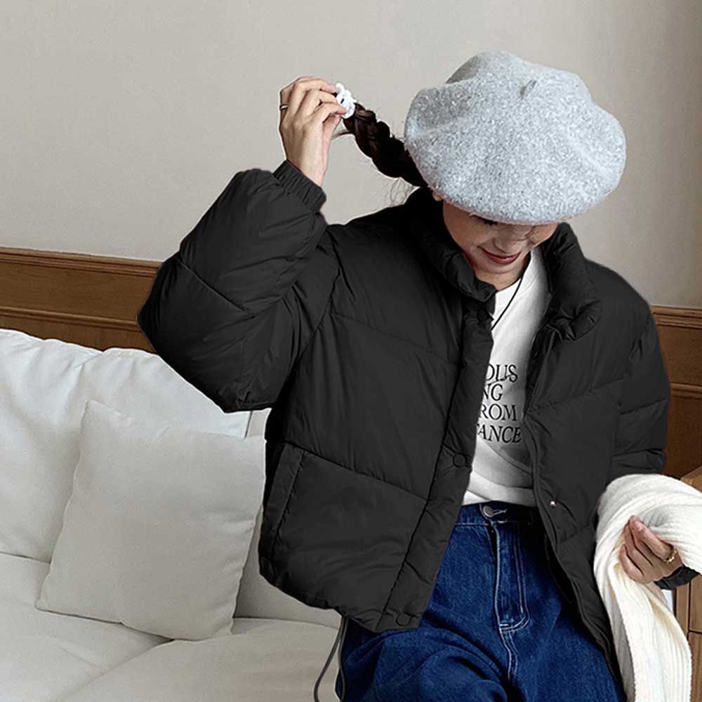 여자 짧은 패딩 자켓 사랑스러운 이중보온 데일리