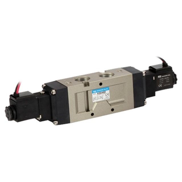 KCC 공압솔레노이드밸브(5포트) KS640S-2GL(싱글) 1
