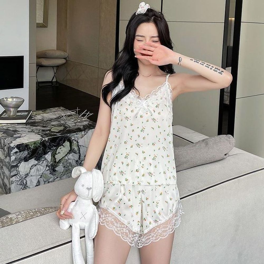 잠옷 MDST 바지 레이스 편한잠옷 홈웨어 슬