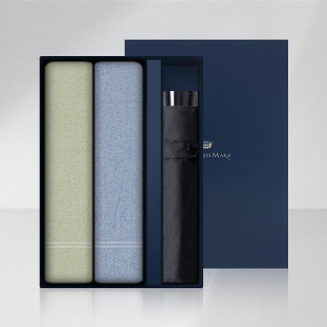 송월 타올 우산 3매선물세트(데이라인2+3단컬러무지1)