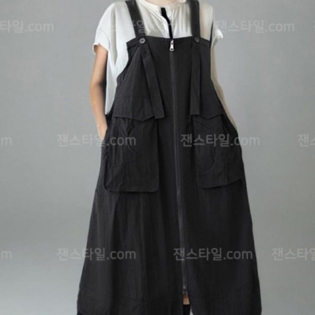멜빵 여름 원피스 기본 롱 데이 캐주얼 데일리 빅사이