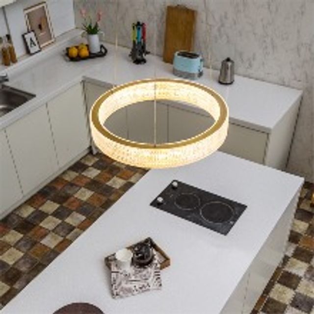 LED 버블 D형 1단 Ø520mm 양면 팬던트 조명 50W 전