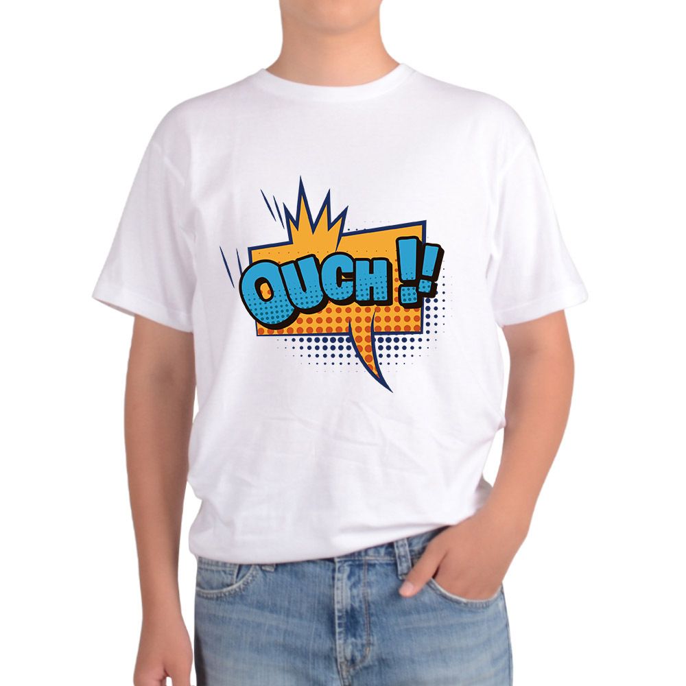 반팔티 말꼬리 감탄사 OUCH YEAH POOOF OOOPS
