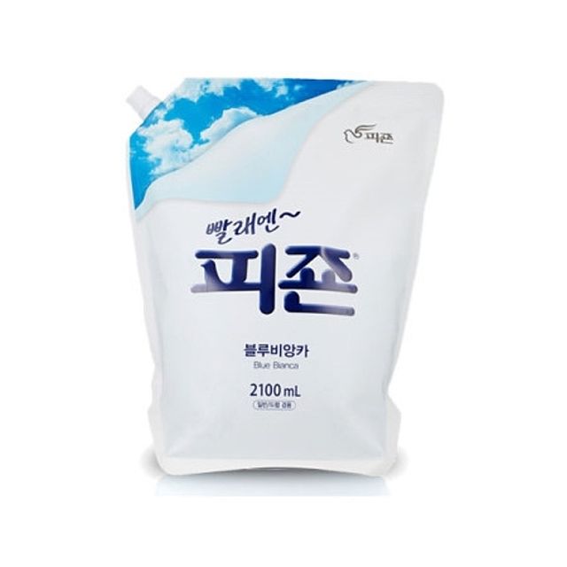 피죤 섬유 유연제 블루비앙카 2.1L 4개 세탁 빨래