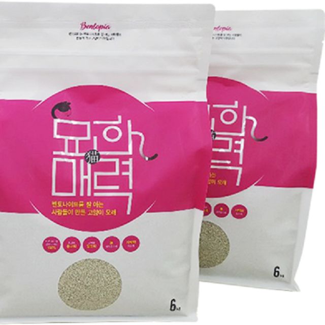 프리미엄고양이모래 6kg 3봉지 냄새 먼지 싹 피부보호