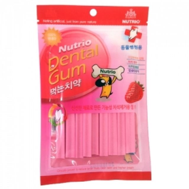 뉴트리오 덴탈껌 110g(딸기) x 20